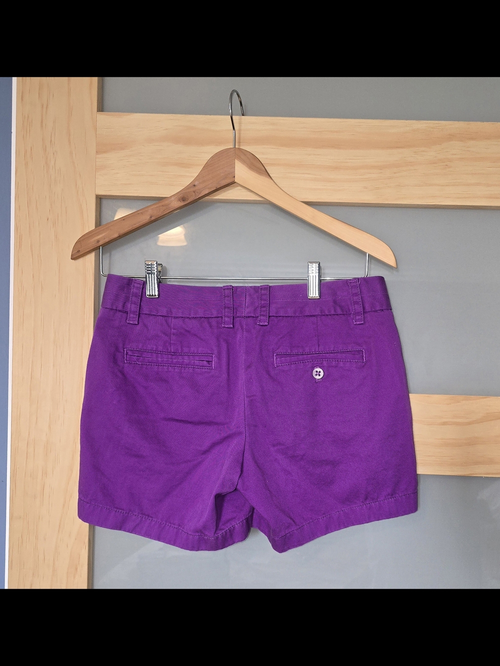 J. Crew Purple Women's Chino Shorts - Picture 2 of 4